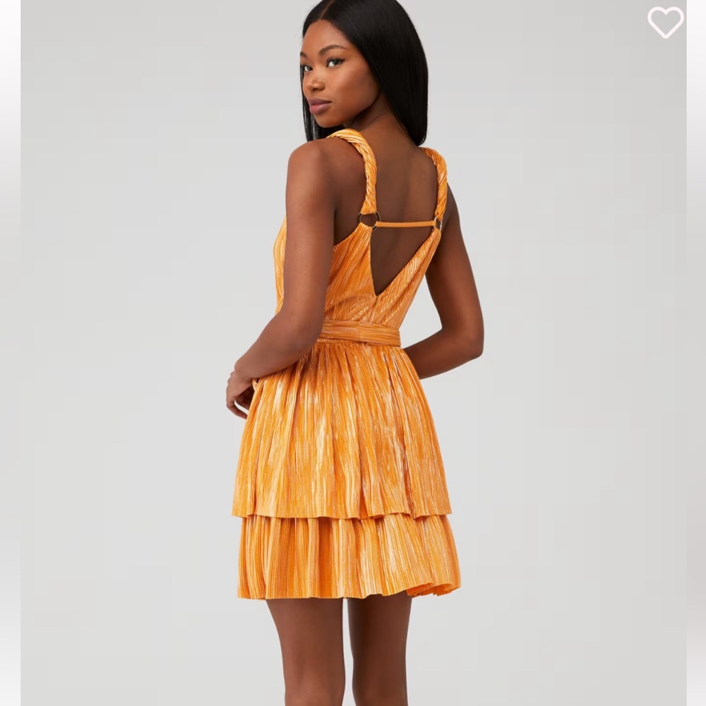 $235 msrp nwt Sabina Musayev Alma dress in tangerine xs festival